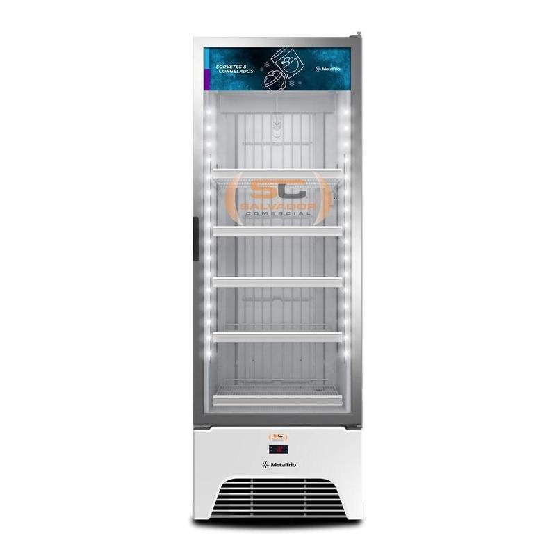 Freezer Vertical Porta De Vidro Sorvetes E Congelados 497l Vf50ah